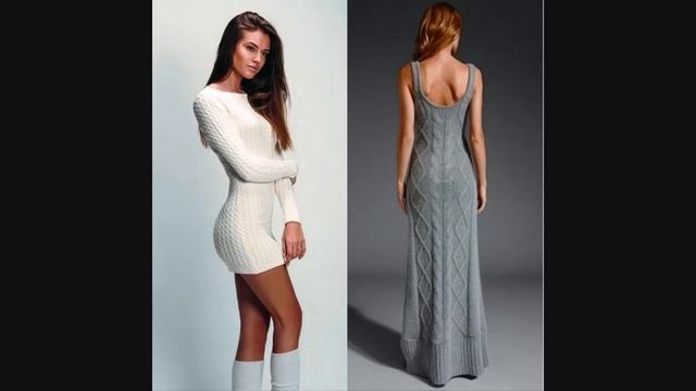 МОДНЫЕ ВЯЗАНЫЕ ПЛАТЬЯ ЗИМА 2018 ФОТО ТРЕНДЫ ТРИКОТАЖНЫЕ ПЛАТЬЯ ВЯЗАНАЯ МОДА Fashion Knitted Dresses смотреть онлайн