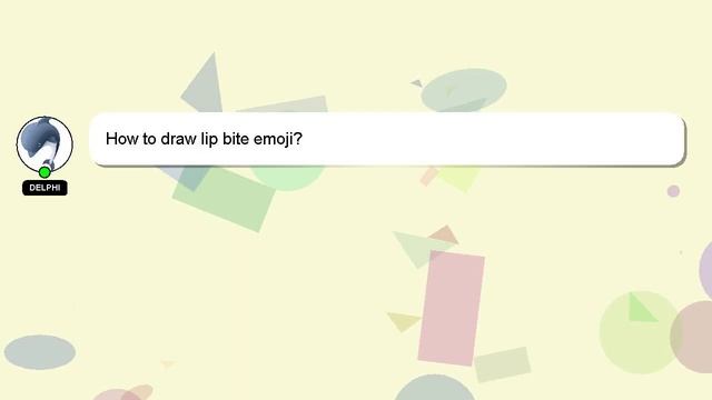 How to draw lip bite emoji? смотреть онлайн