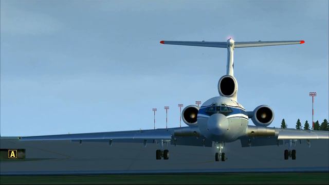Ту-154. Взлет из Тюмени.(Рощино)
