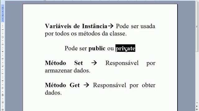Aula Java 24 - Definição de Variáveis de Instância, Método Set e Método Get смотреть онлайн