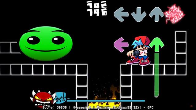 Friday Night Funkin' Fire In The Hole (Lobotomy Dash Funkin V1) Lobotomy Geometry Dash 2.2 (FNF Mod смотреть онлайн