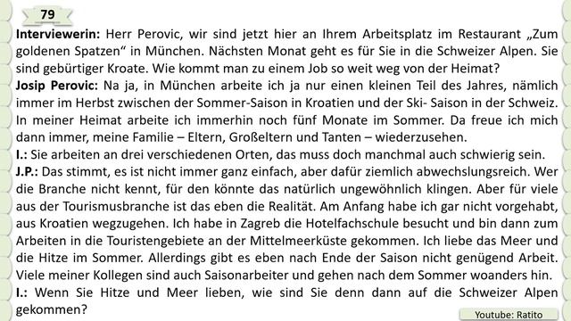 Alltag und Beruf - B2 - Deutsch lernen mit Dialogen 10 смотреть онлайн