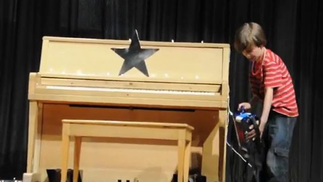 Micah Playing Accordion and Piano at School Talent Show смотреть онлайн