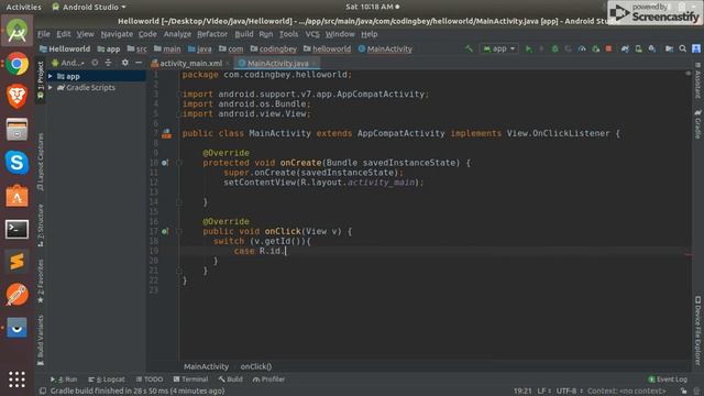Video 2 (Basic): Apply click listener on button in android Java смотреть онлайн