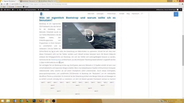 Wordpress Theme erstellen mit Bootstrap - Tutorial Teil 1 Deutsch смотреть онлайн
