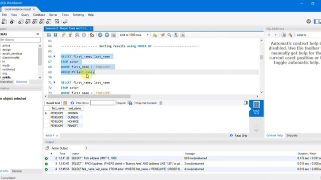 Order by in MySQL смотреть онлайн