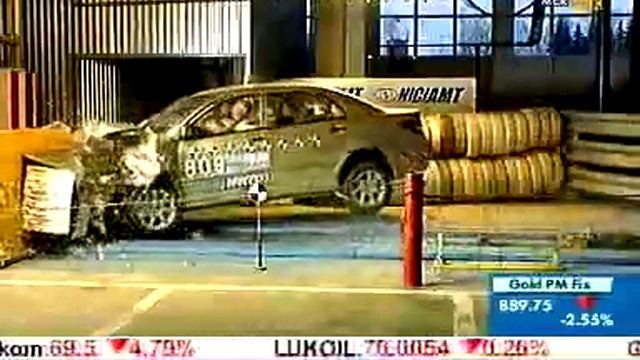 BYD F3 EuroNCAP crash-test. RBC-TV broadcast. смотреть онлайн