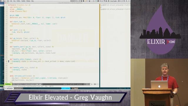 Elixir Conf 2014 - Elixir Elevate by Greg Vaughn смотреть онлайн