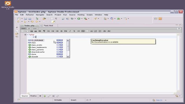 Язык программирования php. Aptana Studio с php. смотреть онлайн