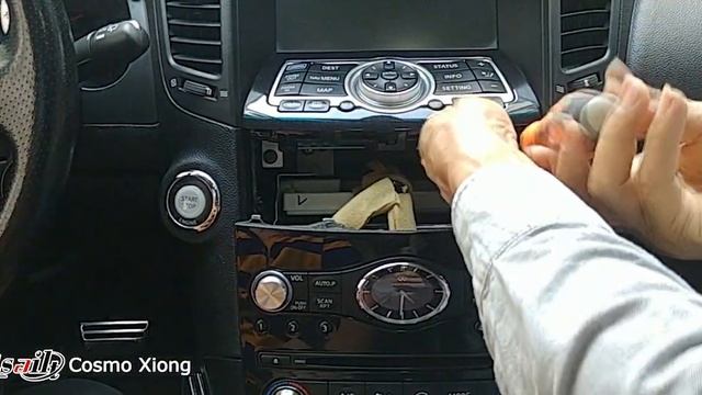 How to remove the trim radio part head unit to install navigation system of Infiniti FX35 2010 смотреть онлайн