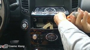 How to remove the trim radio part head unit to install navigation system of Infiniti FX35 2010