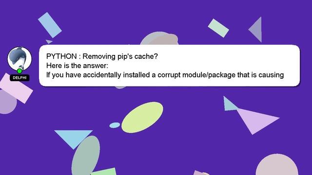 PYTHON : Removing pip's cache? смотреть онлайн