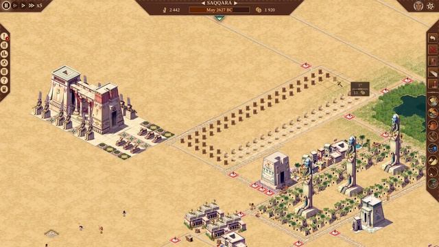 Pharaoh: A New Era gameplay ( Mission #9 - Saqqara) смотреть онлайн