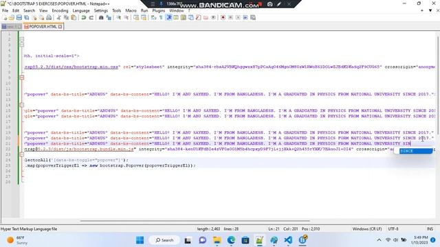 BOOTSTRAP 5 POPOVER смотреть онлайн