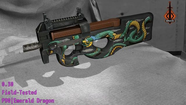 P90 Emerald Dragon - Skin Wear Preview смотреть онлайн