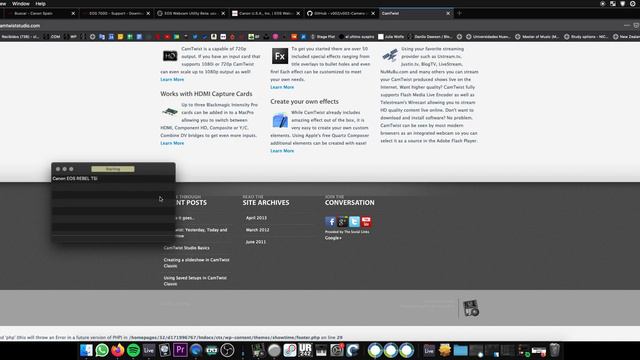 Como usar una DSLR Reflex Canon T5i como Webcam a un Mac Mini смотреть онлайн