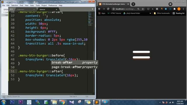 CSS hamburger menu animations | Project #2/50 | CSS Animation effects for beginners смотреть онлайн