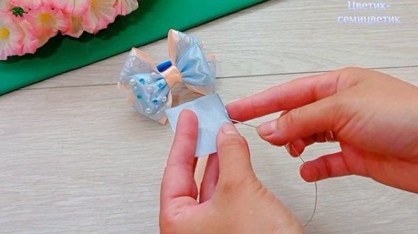 DIY ?Делаем бантики!! Атласная лента и кружево..?Delicados lazos de raso y encaje