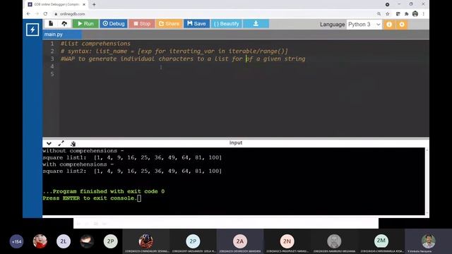 Unit 3 list comprehensions смотреть онлайн