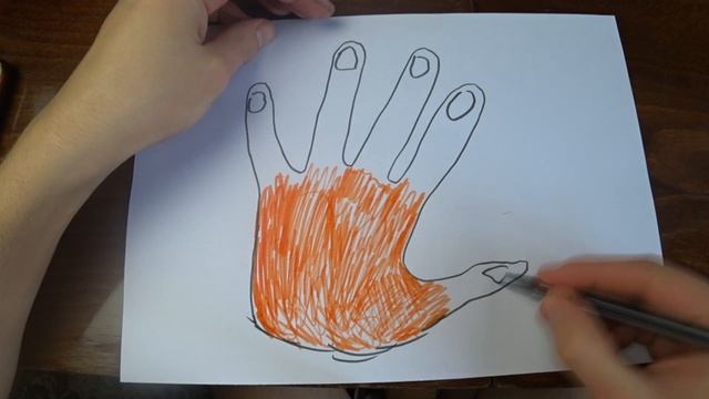 Рисование руки для детей / Hand drawing for children смотреть онлайн