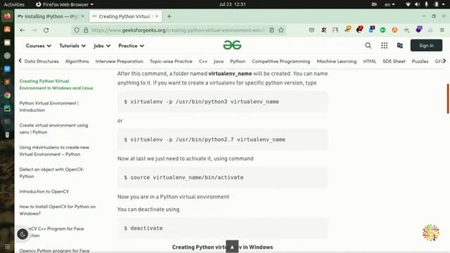 51. Introduction to Python Virtual Environment And IPython | How to install virtualenv смотреть онлайн
