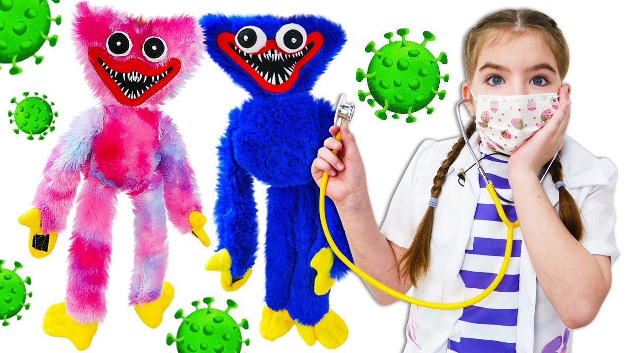 Доктор Плюшева и Хаги Ваги. Хаги Ваги не хочет есть витамины. Смешные видео про игрушки для детей смотреть онлайн