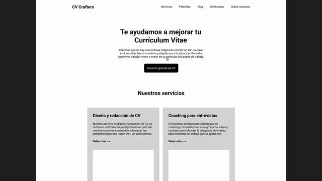 CV Crafters | MPV website design | Mid-fi prototype on Figma смотреть онлайн