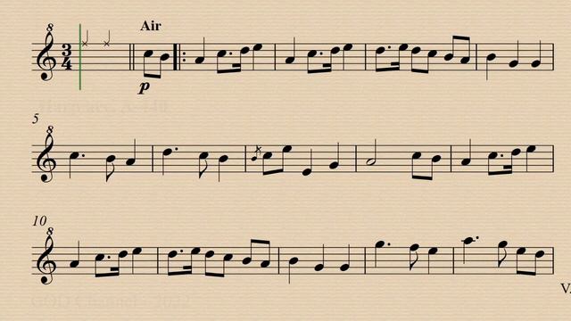 O'Carolan's Welcome - Turlough O'Carolan - Recorder and Celtic Harp - Demo and Backing Track. смотреть онлайн