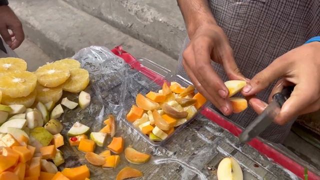 Fruit Ninja | Mix Cutting Fruits | Lahori Street Fruit Ninja | Food Street Of Lahore смотреть онлайн