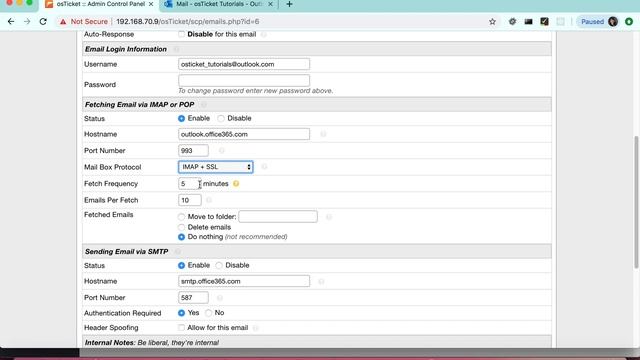 How to Configure Emails in osTicket - Outlook смотреть онлайн