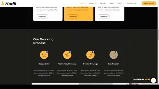 Hodil - Architecture Agency WordPress Theme minimalist architecture Website Builder смотреть онлайн