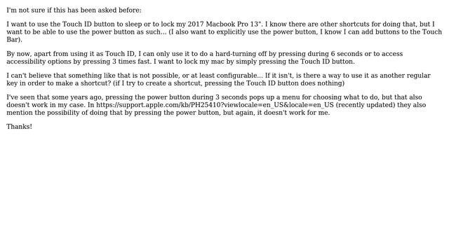 Apple: Use Macbook Touch ID Button To Sleep/lock (2 Solutions!!)