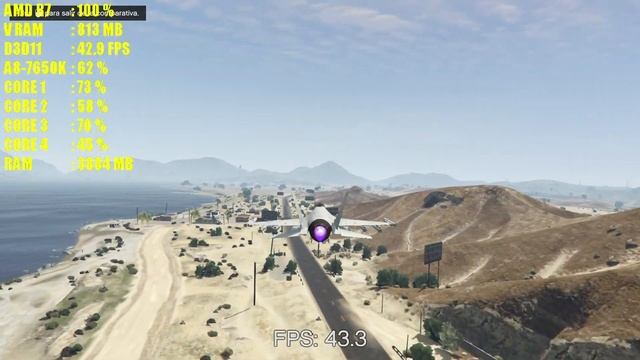 Grand Theft Auto V - AMD APU A8-7650K[BENCHMARK] смотреть онлайн