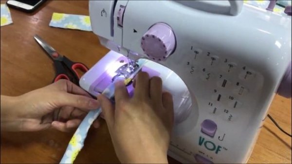 How to use household sewing machine make the skirt (FHSM-505)