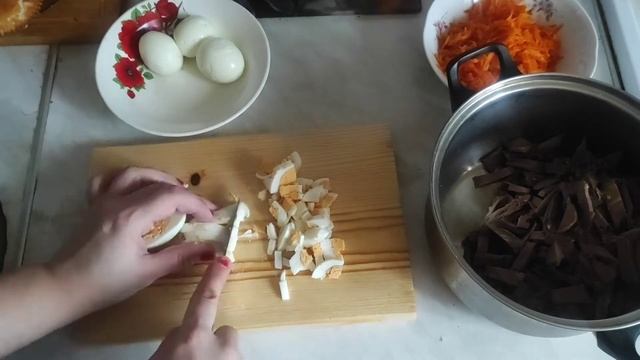 Салат из сердца.Очень вкусный салат. смотреть онлайн