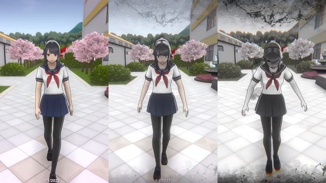 Все "позы" Аяно, смена характера в Yandere Simulator / Яндере симулятор смотреть онлайн