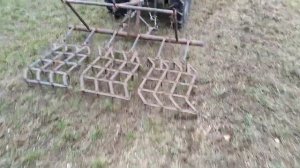 Сцепка борон к минитрактору