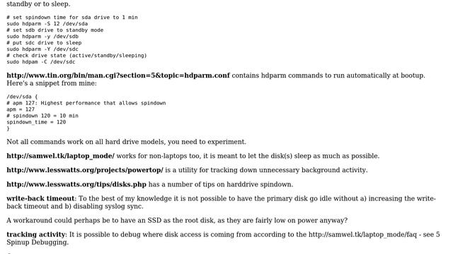 Ubuntu: How do you limit root partition disk access to allow drive to go into standby mode? смотреть онлайн