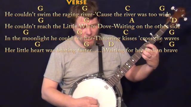 Running Bear (Johnny Preston) Banjo Cover Lesson with Chords/Lyrics - Capo 3rd смотреть онлайн