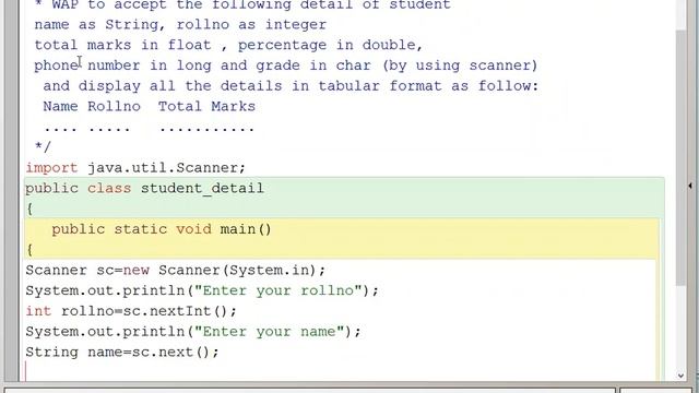 Explanation of all scanner methods like nextInt(), nextFloat(), nextDouble(),etc) смотреть онлайн