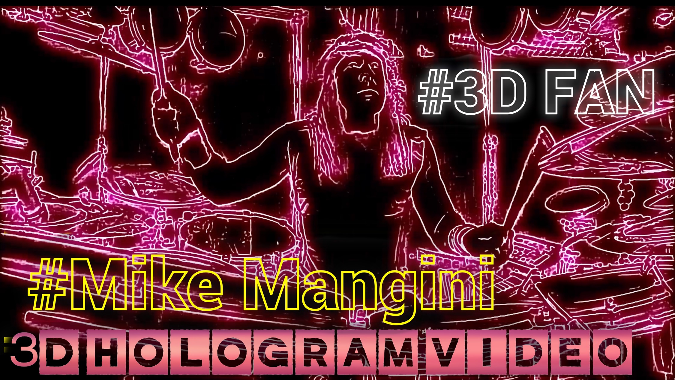 Mike Mangini. Enigma Machine. 3D голограмма. Для 3D вентилятора. #3dhologramfan #hologram
