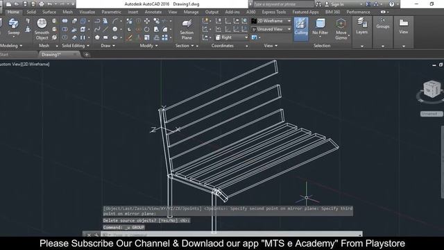 AutoCAD 3D Tutorial - Bench Modeling in Autocad + Rendering смотреть онлайн
