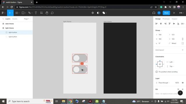 Figma tutorial: Switch buttons with dark theme & light theme смотреть онлайн