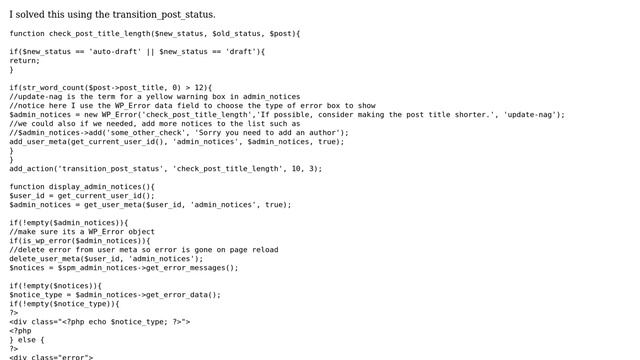 Wordpress: Admin filter/error if post title is too long (2 Solutions!!) смотреть онлайн