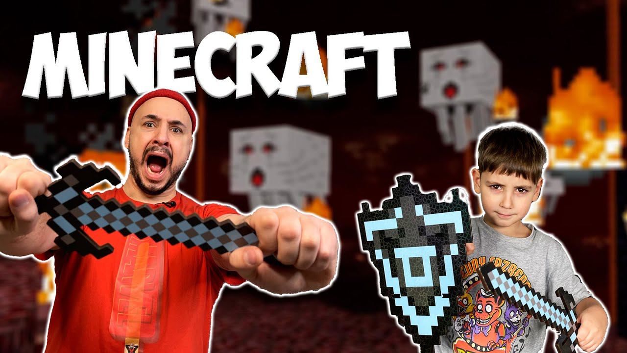 Папа Роб и Эрик играют в Minecraft! Битва с Зомби и Скелетами! Большой сборник приключений! смотреть онлайн