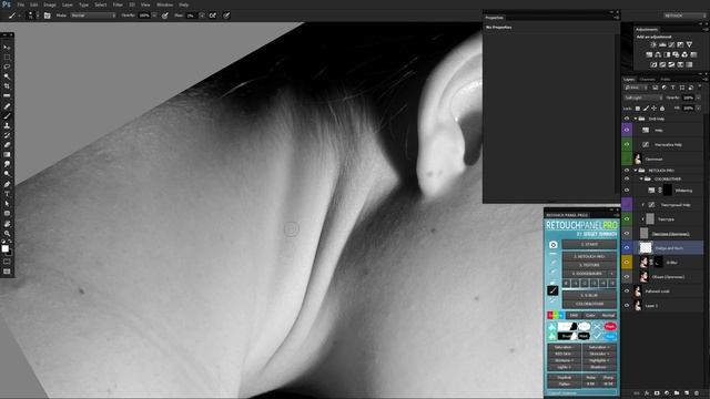РЕТУШЬ СКЛАДОК НА ШЕЕ В ФОТОШОПЕ (RETOUCH PANEL PRO 2) смотреть онлайн