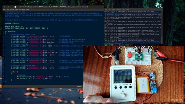 05 Stm32f030f4p6 TIM3 PWM Address Registers