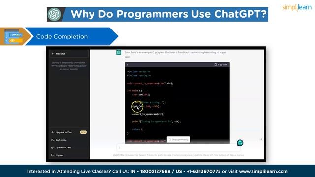 Chat GPT for Programming | Programming Using ChatGPT | ChatGPT For Beginners | Simplilearn смотреть онлайн