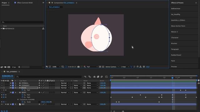 Простая шейповая 2D анимация в Adobe After Effects