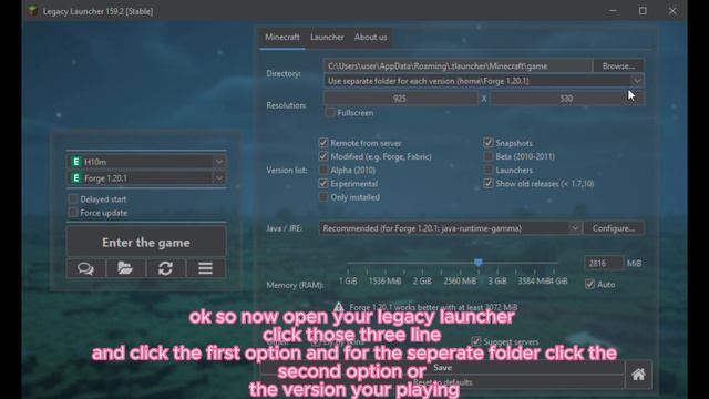 how to play legacy launcher w mods(also when yall done the seperate file rememeber to press save) смотреть онлайн